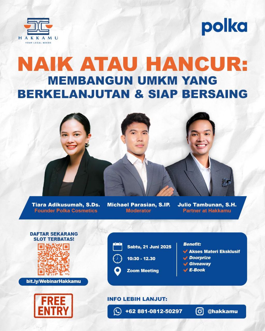 WEBINAR PENENTU BISNISMU: NAIK atau HANCUR?